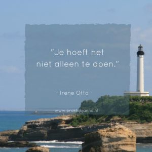 Je hoeft het niet alleen te doen